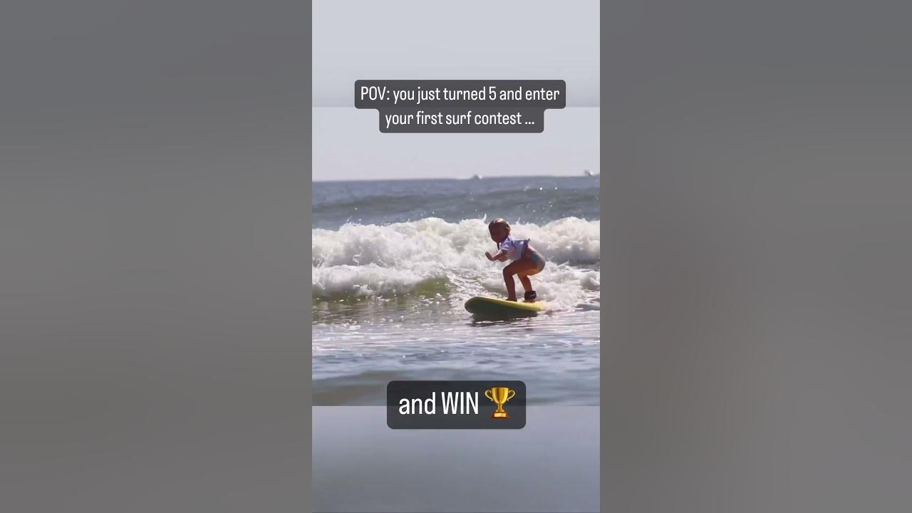 Surfer Girl wins contest! #beach #surf #surfing #surfingkids
