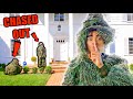 DING DONG DITCH IN GHILLIE SUITS PRANK!! (Chased by Security)
