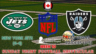 Week 10 Sunday Night Football Charity Watch Party: New York Jets (4-4) @ Las Vegas Raiders (4-5)