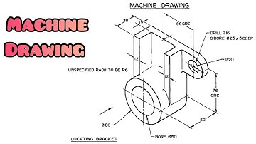 MACHINE DRAWING 1_ORTHOGRAPHIC PROJECTION in / Technical drawing / Engineering drawing