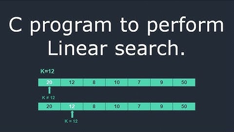 C program to perform Linear search.