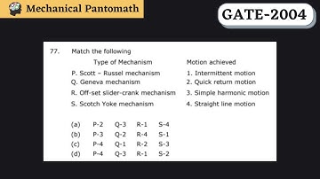 Q-77 | GATE Mechanical-2004 Solved Paper | GATE Mechanical Previous Year Question Solution