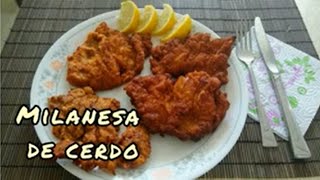 Milanesas de Cerdo 🐷. fácil y rápido. 💕