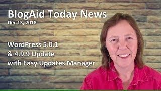 Famous WP 5.0.1 & 4.9.9 Update - Easy Updates Manager Settings Net Worth