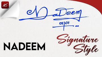 ✔️ Nadeem Name Signature Design - N Signature Style - How to Signature Your Name