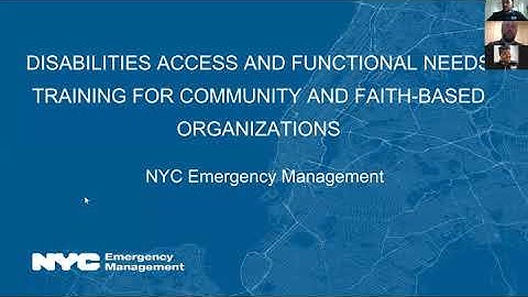 Ready New York: Disabilities, Access, and Functional Needs Training for Faith-Based Communities