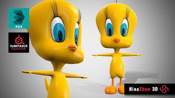 Modeling, Unwrap & Texturing Tweety Bird  - Part2 [Modeling]