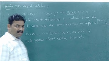 Number of non-negative integral solutions