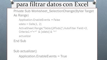 Macro de Filtrado de datos en grandes listas de Excel  Sencilla pero muy poderosa