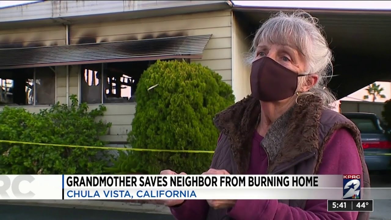 76-year-old woman saves neighbors from burning home - YouTube