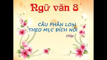 NGỮ VĂN 8. Chủ đề: CÂU PHÂN LOẠI THEO MỤC ĐÍCH NÓI (Tiếp theo)