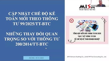 Cập nhật Thông tư 99 2025 TT BTC những thay đổi quan trọng so với Thông tư 200 1