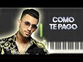 Lenier - Como Te Pago | Instrumental Piano Tutorial / Partitura / Karaoke / MIDI