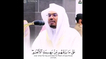 {وَأَذِّن فِى ٱلنَّاسِ بِٱلْحَجِّ يَأْتُوكَ رِجَالًا} تلاوة خاشعة | فضيلة الشيخ ياسر الدوسري