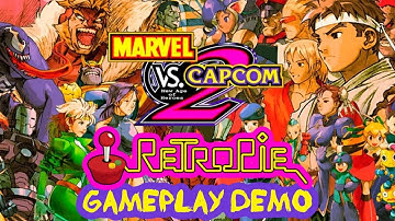 Marvel VS Capcom 2 New Age Of Heroes (Naomi) Gameplay Demo On RetroPie Raspberry Pi 4 - RetroPie Guy