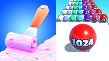 Ice Cream Roll VS Ball Merge 2048 - MAX LEVEL Gameplay Walkthrough (Android,iOS) NEW UPDATE Ep 1