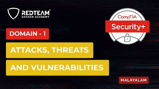 CompTIA Security + Training in Malayalam 👨‍💻👨‍💻  | Domain 1 - Attacks Threats & Vulnerabilities
