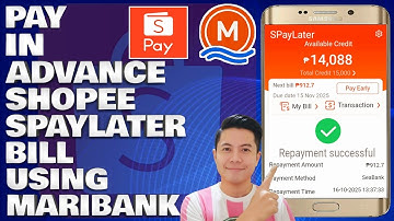 How To Pay in Advance Shopee SPayLater Bill Using MariBank App