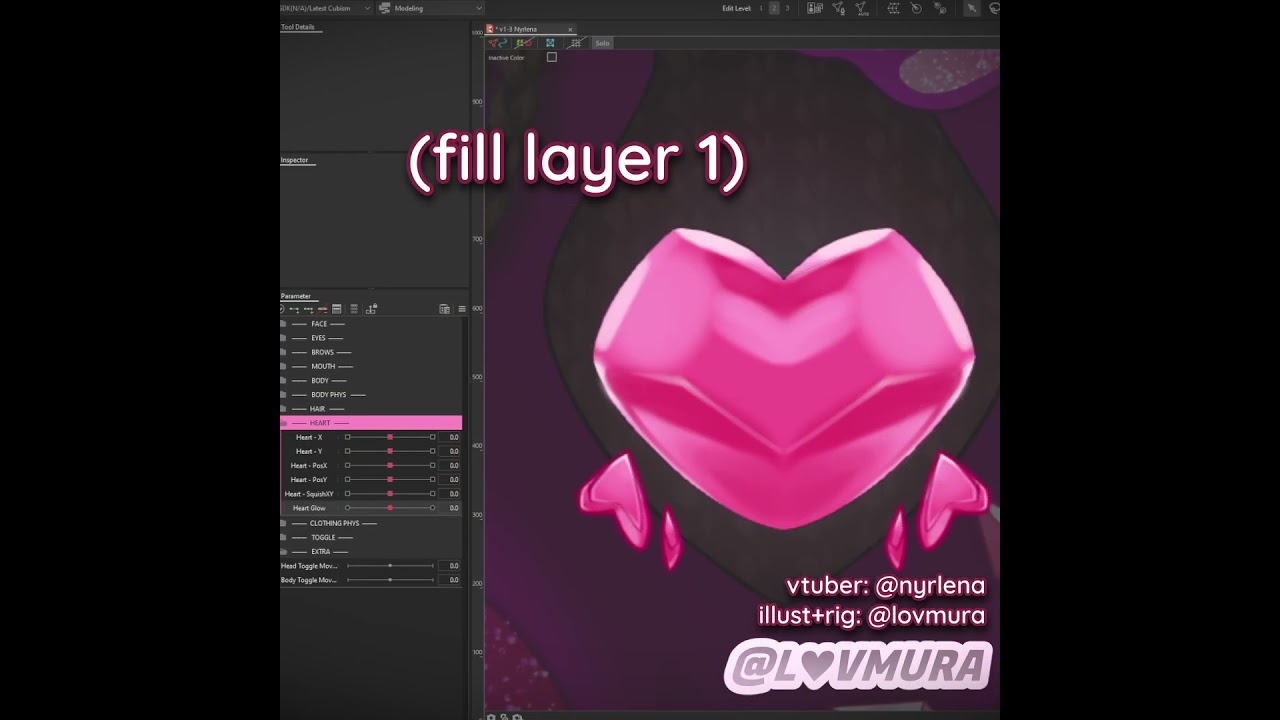 3D Heart Effect in Live2D 💖 