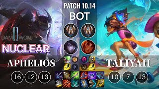 DWG Nuclear Aphelios vs Taliyah Bot - KR Patch 10.14