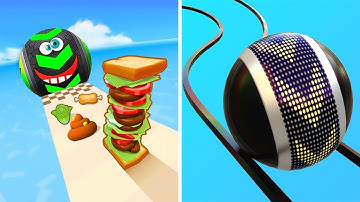 Going Balls VS Sandwich Runner HARD LEVELS Gameplay iOS,Android Satisfying Mobile Game Tiktok nxuwep