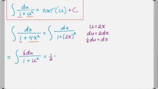 Integrals that Result in Arctangent (Inverse Tangent) Integrate Using Inverse Tangent Arctan