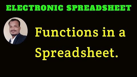 Functions in a spreadsheet | Functions in a Open office Calc | spreadsheet functions | By Ravi sspet
