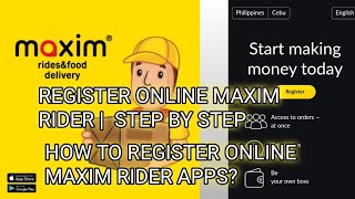 How to register Online Maxim Apps Rider | TAXSEE DRIVER | STEP BY STEP screenshot 1