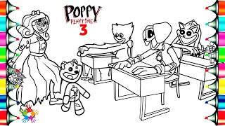 Poppy Playtime 3 New Coloring Pages / Teacher Miss Delight and her Students / NCS Music