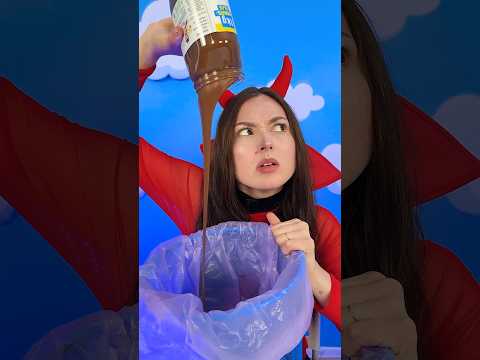 Angel vs Demon! 😇😈 Magical Nutella Jar! 🍫✨