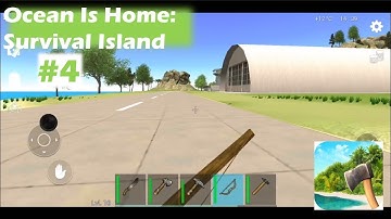 FOUND THE AIRPORT AND CRAFTED A GUN! | Ocean Is Home: Survival Island Part 4