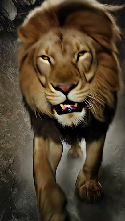 this big lion is behind these monkeys