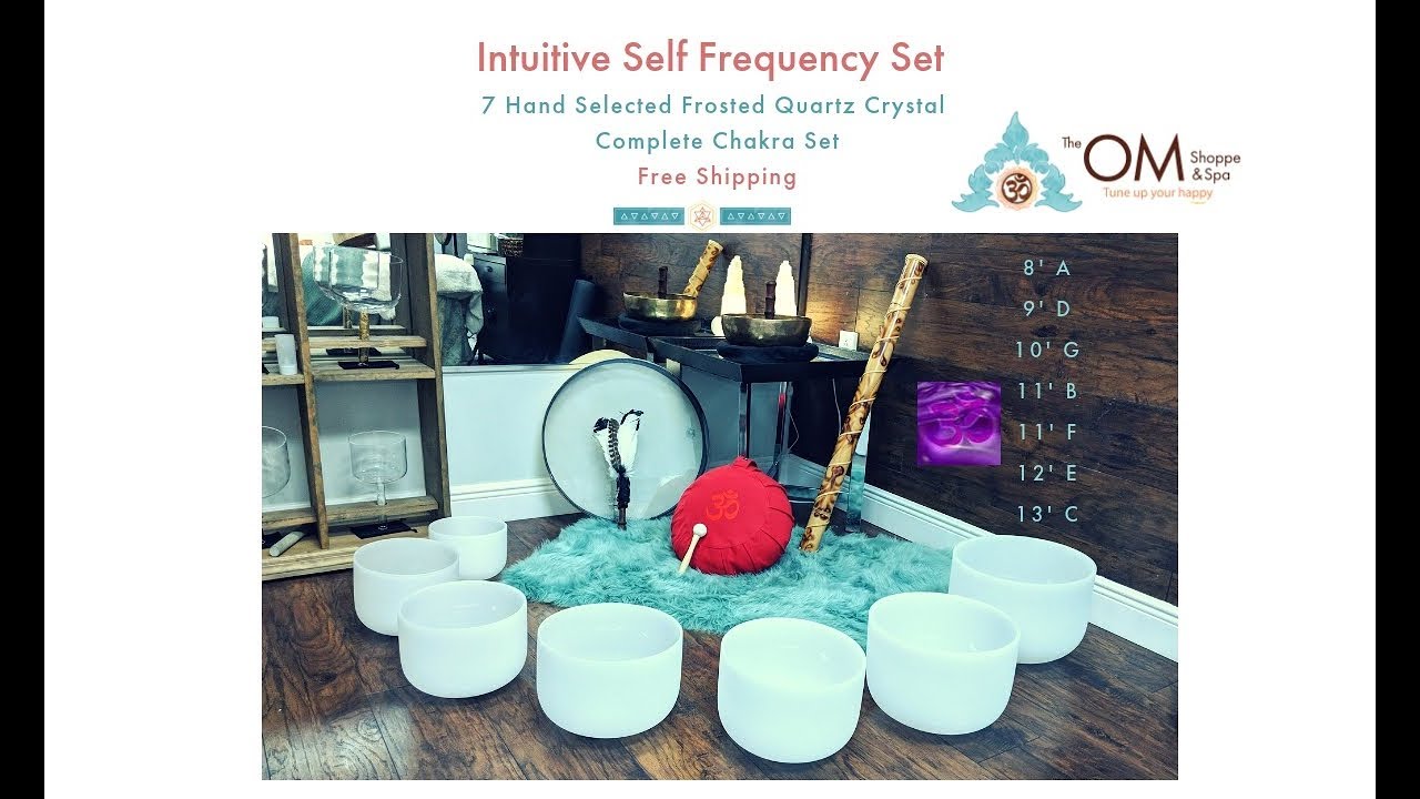 Crystal Singing Bowl 7 Bowl Chakra Set Intutive Self - YouTube