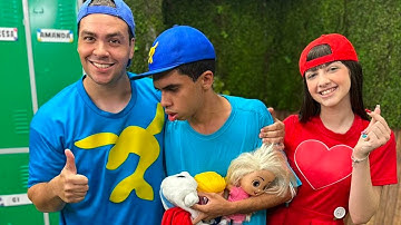 LUCCAS NETO CONHECEU UM APRENDIZ DE AVENTUREIRO AZUL