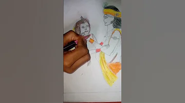 Holi special Krishna ji drawing