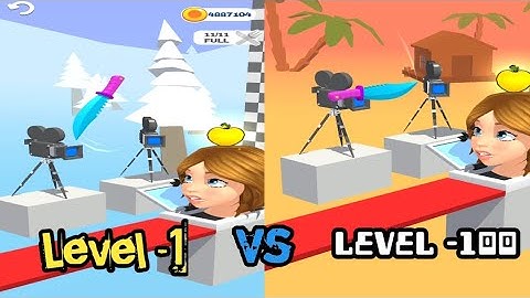 Gameplay level - 1 vs level - 100  sliceitall all level game play relaxing satisfying gaming #game