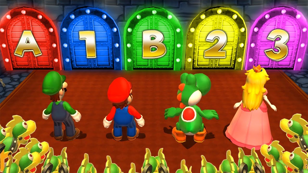 Mario Party 9 MiniGames   Mario Vs Luigi Vs Peach Vs Daisy Master Difficulty