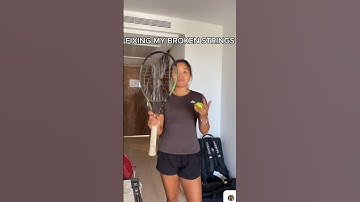 restringing my broken strings  #tennis #stringer #tennisplayer #tutorial #explore