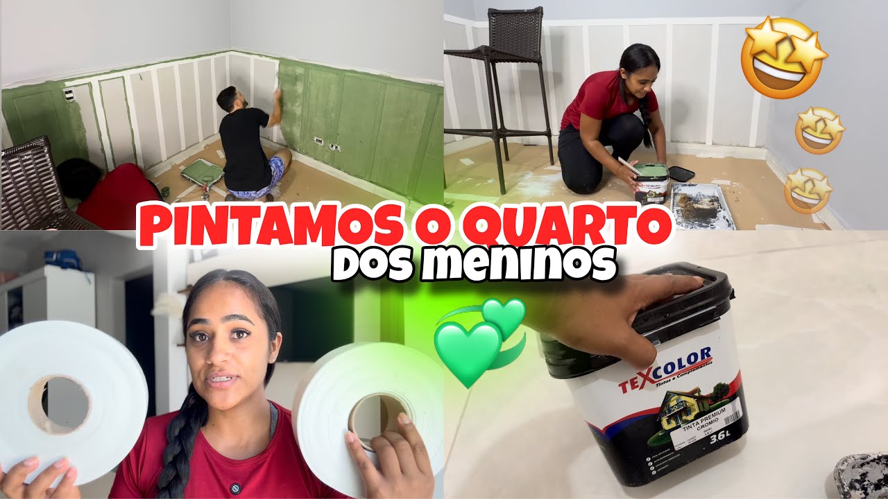 PINTAMOS O QUARTO DOS MENINOS E FICOU LINDO 🥹 *Vlog de reforma*