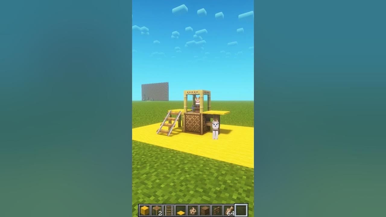 How to make a simple house for cats in Minecraft 😮😮gaming minecraft 