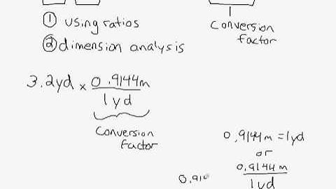 Measurement - Converting Imperial to SI using dimensional analysis