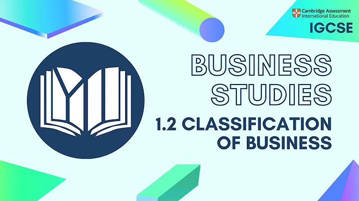 CIE IGCSE Business Studies: Classification of Business (1.2)
