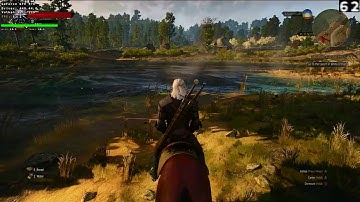 Witcher 3 near ULTRA quality - Wine 5 rc4 + DXVK 1.5.1 - White Orchard "Horse Parkour"