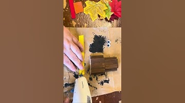 Dollar Tree Craft DIY with Tumbling Tower Mini Jenga Blocks - Autumn Fall - Thanksgiving Turkey