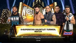 WWE 2K24 | Jey Uso Vs Finn Balor + Damian Priest + Dominik Mysterio + JD McDonagh - Gauntlet Match