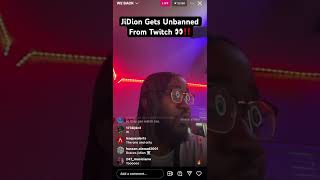Jidion Gets Unbanned From Twitch 😳‼️