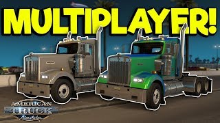 BAD TRUCK DRIVERS PLAY TAG ON HIGHWAY! - American Truck Simulator Multiplayer