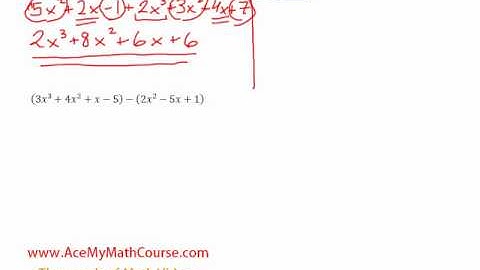 Adding and Subtracting Polynomials - Introduction