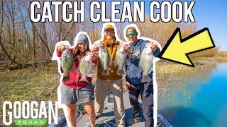 Googans PERSONAL BEST Crappie CATCH CLEAN COOK! ( LAKESIDE COOKOUT )