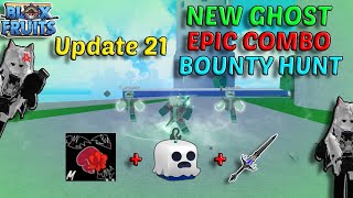 New Ghost Fruit Combo Insane + Sanguine ART + Midnight Blade | Blox Fruits Bounty Hunting 30M